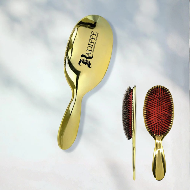 Златна Четка с Глигански Косъм от Kadiffe Professional Haircare